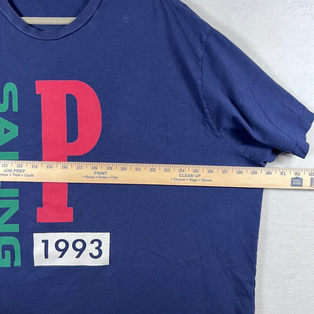 Polo Ralph Lauren Mens Sailing 1993 Graphic T-Shirt Navy Blue 3XB